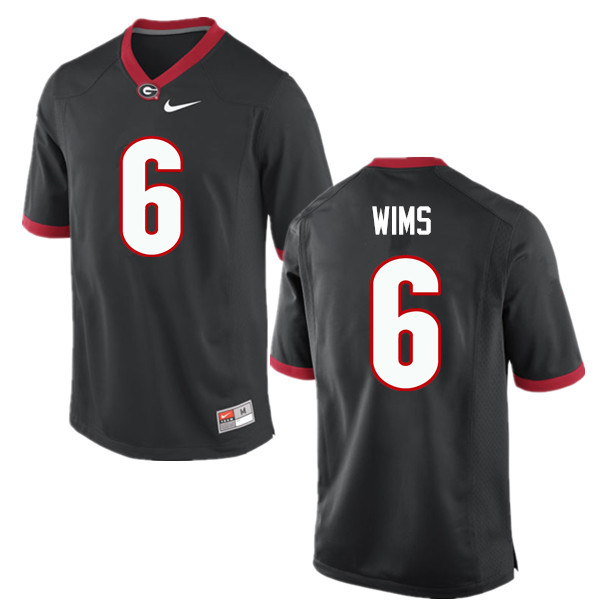 Georgia Bulldogs #6 Javon Wims College Football Jerseys-Black